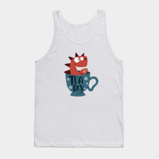 Tea Rex Retro dinosaur Tank Top